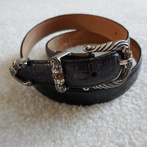 Brighton Black Leather Belt S/28 Womens